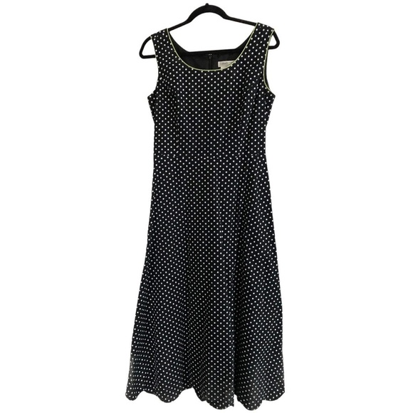 Coldwater Creek Black Polka Dot A Line Dress - Picture 1 of 4